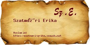 Szatmári Erika névjegykártya